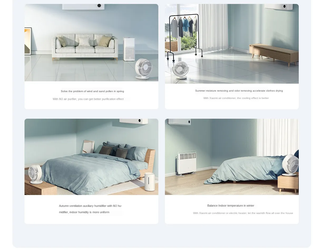 Xiaomi Mijia DC Frequency Conversion Air Circulation Fan High Air Volume 3D Circulation Swing Head Works With Mi Home App