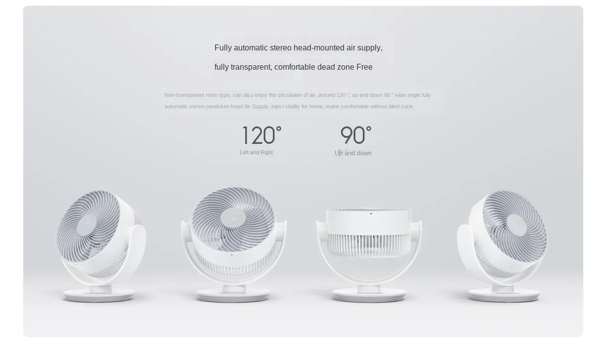 Xiaomi Mijia DC Frequency Conversion Air Circulation Fan High Air Volume 3D Circulation Swing Head Works With Mi Home App