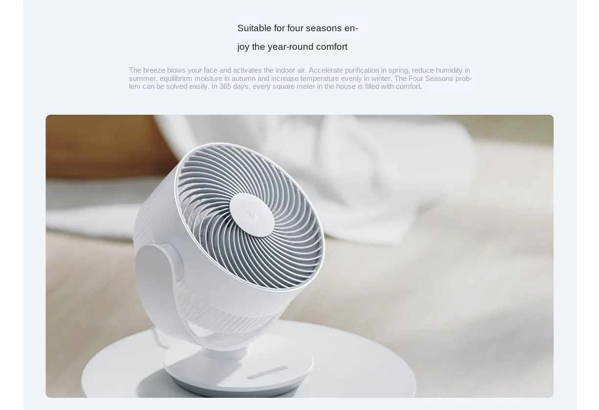 Xiaomi Mijia DC Frequency Conversion Air Circulation Fan High Air Volume 3D Circulation Swing Head Works With Mi Home App