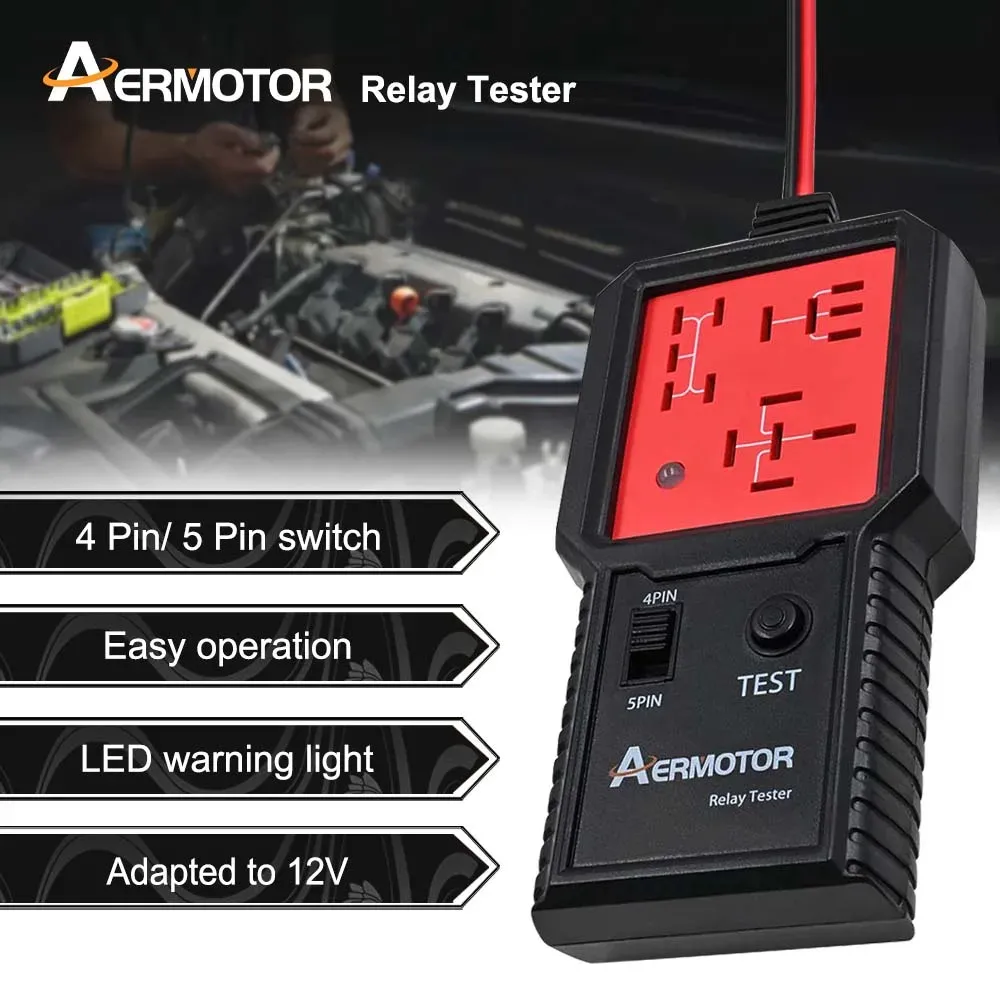 AERMOTOR 12V Detector Car Relay Tester Circuit Detector Repair Tool BJ-707 AERMOTOR 12V Detector Car Relay Tester Circuit Detector Repair Tool BJ-707