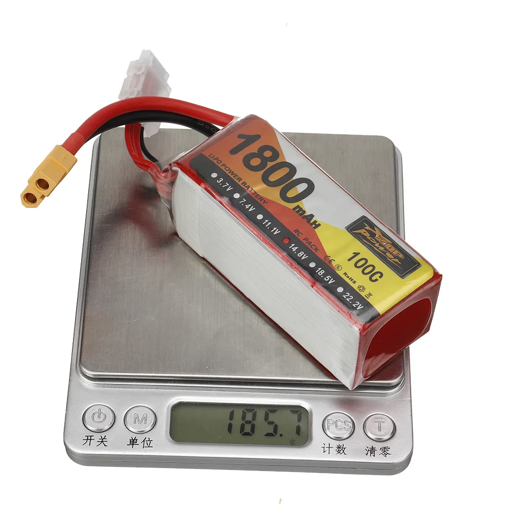 ZOP Power 14.8V 1800mAh 100C 4S LiPo Battery XT60 Plug for RC Drone