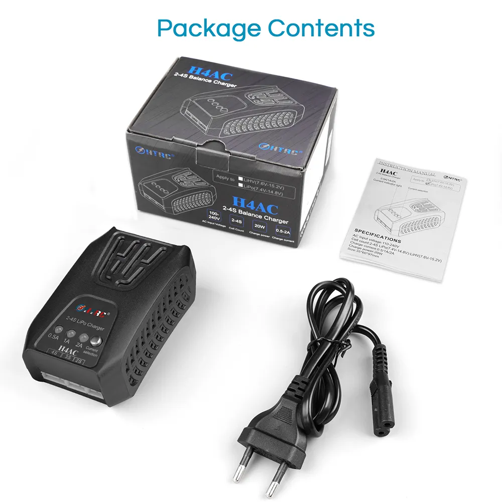 HTRC H4L Mini Cell 20W Balance Charger RC Toy Charge Battery Charger for 2-4S LiPo Battery HTRC H4L Mini Cell 20W Balance Charger RC Toy Charge Battery Charger for 2-4S LiPo Battery
