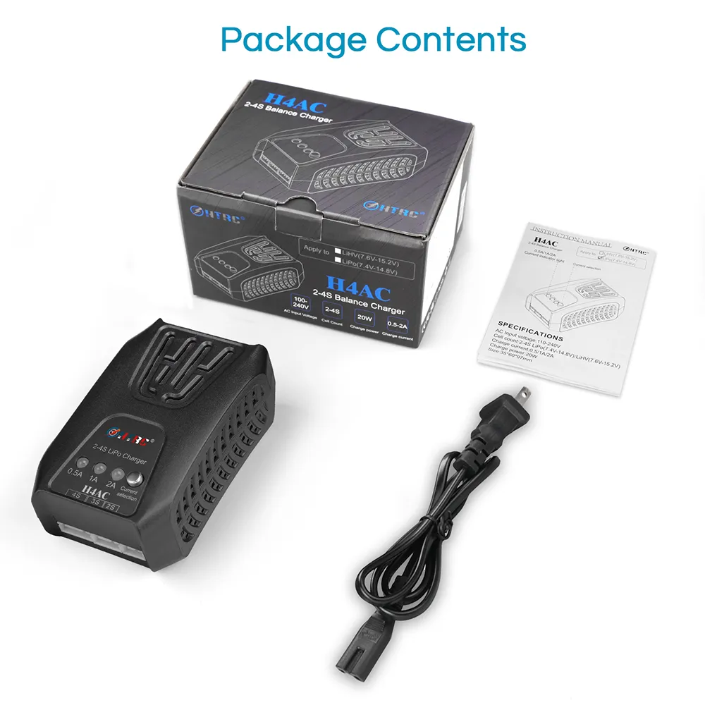 HTRC H4L Mini Cell 20W Balance Charger RC Toy Charge Battery Charger for 2-4S LiPo Battery HTRC H4L Mini Cell 20W Balance Charger RC Toy Charge Battery Charger for 2-4S LiPo Battery