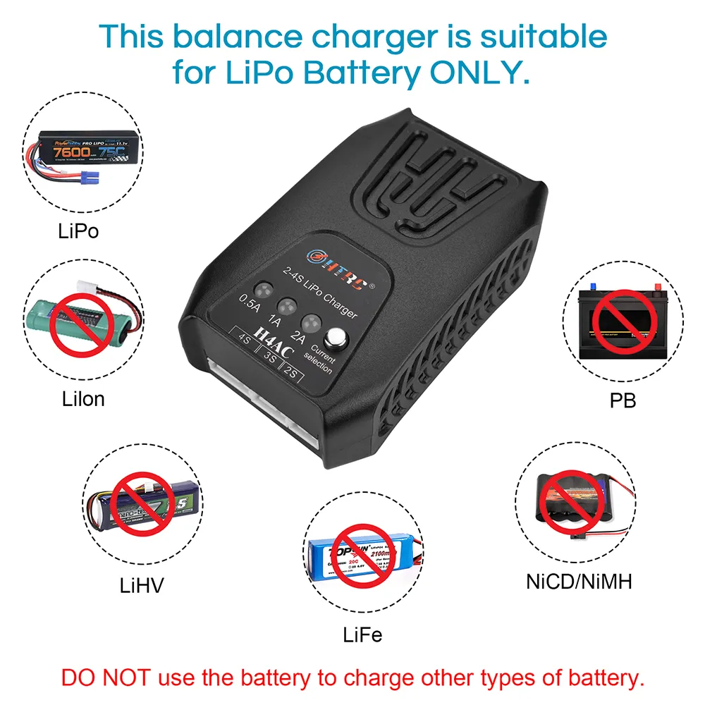 HTRC H4L Mini Cell 20W Balance Charger RC Toy Charge Battery Charger for 2-4S LiPo Battery HTRC H4L Mini Cell 20W Balance Charger RC Toy Charge Battery Charger for 2-4S LiPo Battery