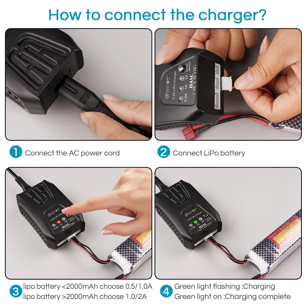 HTRC H4L Mini Cell 20W Balance Charger RC Toy Charge Battery Charger for 2-4S LiPo Battery HTRC H4L Mini Cell 20W Balance Charger RC Toy Charge Battery Charger for 2-4S LiPo Battery