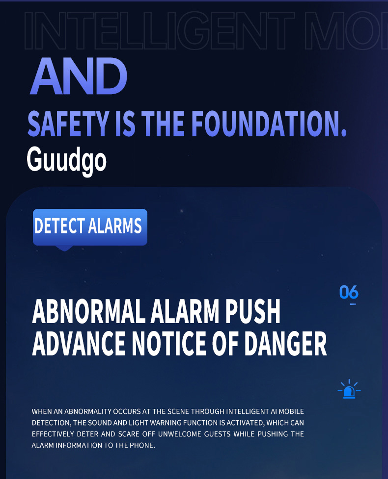 Guudgo 3MP + 3MP + 3MP Camere WiFi în aer liber Trei ecran Vizualizare HD Cameră IP HD Viziune nocturnă Detectare umană Interfon bidirecțional IP66 Impermeabil 360u00b0 Cameră video de supraveghere panoramică