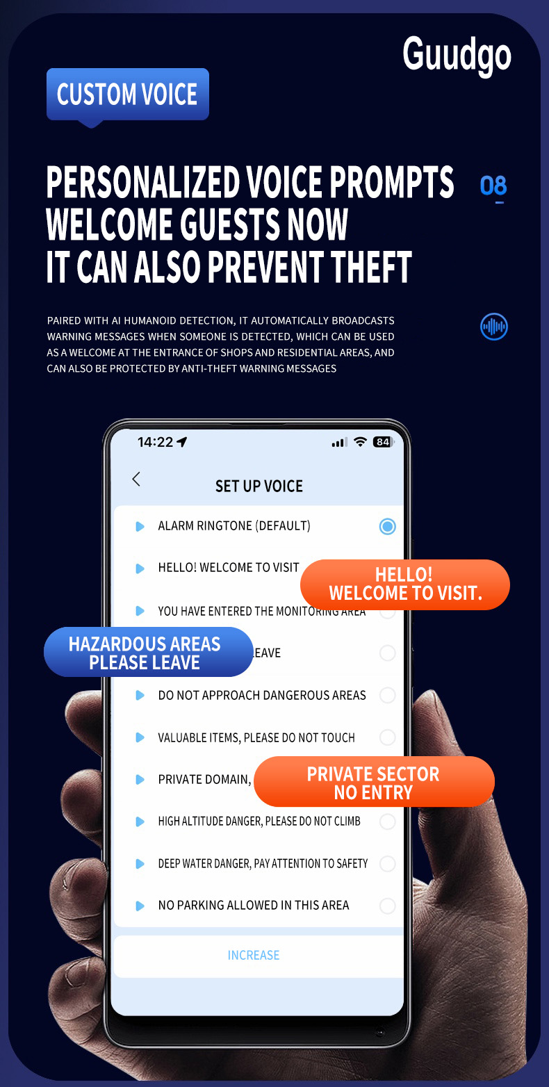 Guudgo 3MP + 3MP + 3MP Camere WiFi în aer liber Trei ecran Vizualizare HD Cameră IP HD Viziune nocturnă Detectare umană Interfon bidirecțional IP66 Impermeabil 360u00b0 Cameră video de supraveghere panoramică