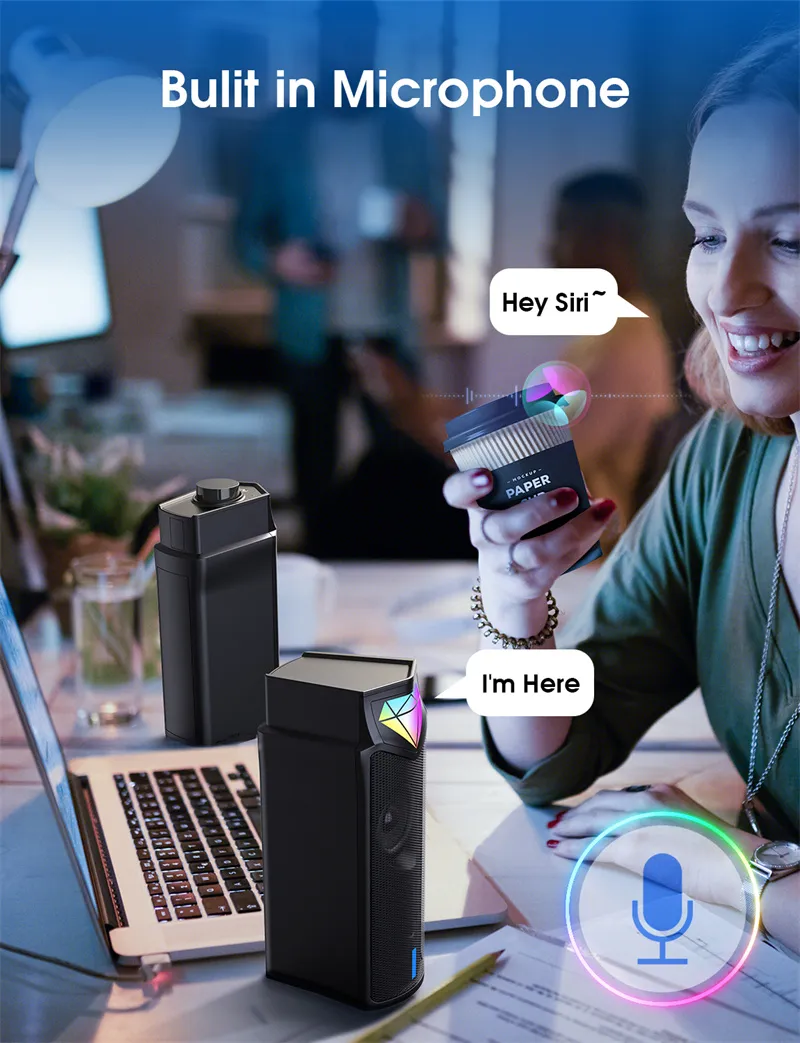ONIKUMA L1 Detachable Computer Speaker Wired bluetooth Soundbar HiFi Stereo RGB Light Knob-type Desktop Speaker ONIKUMA L1 Detachable Computer Speaker Wired bluetooth Soundbar HiFi Stereo RGB Light Knob-type Desktop Speaker