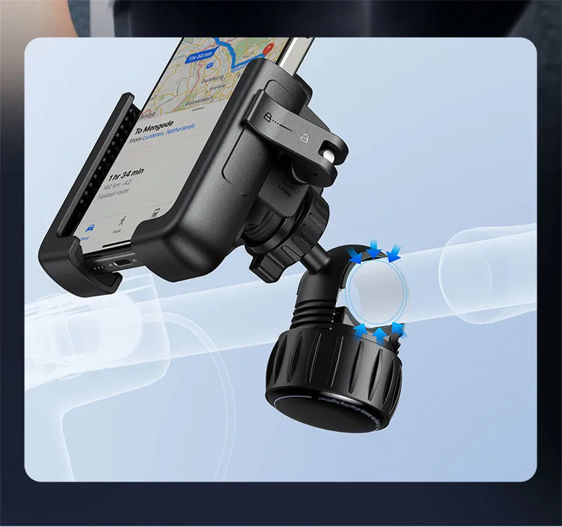 Baseus GoTrip Series Bike Phone Mount 360° Rotatable Anti-shake for 5.7''-7.2'' Mobile Phone Electric Motorcycle Scooter Holder Accessory