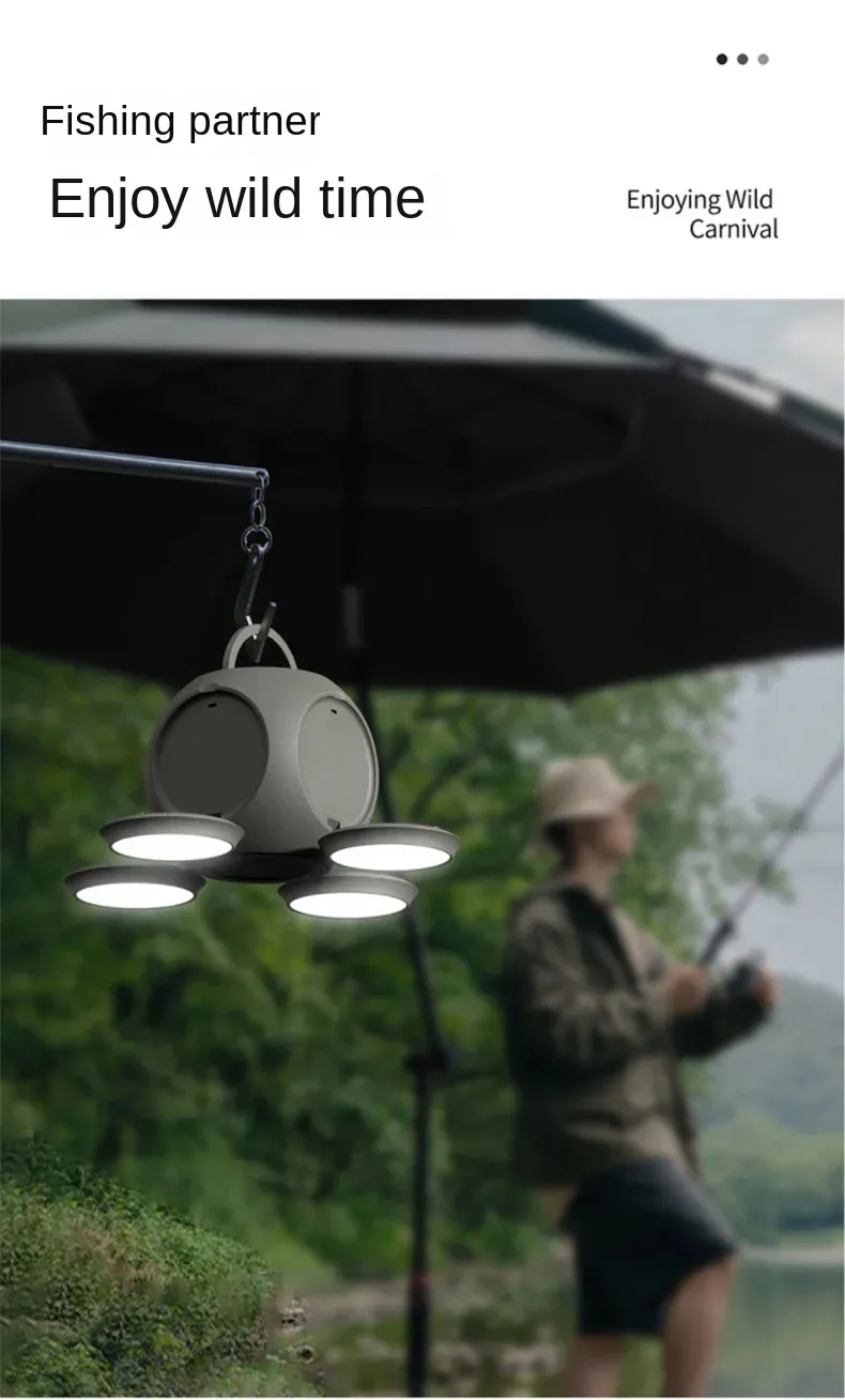 IPRee® Multifunctional Outdoor Camping Light Retro Handheld Portable LED Wireless Emergency Lighting Foldable Tent Light Camping Light