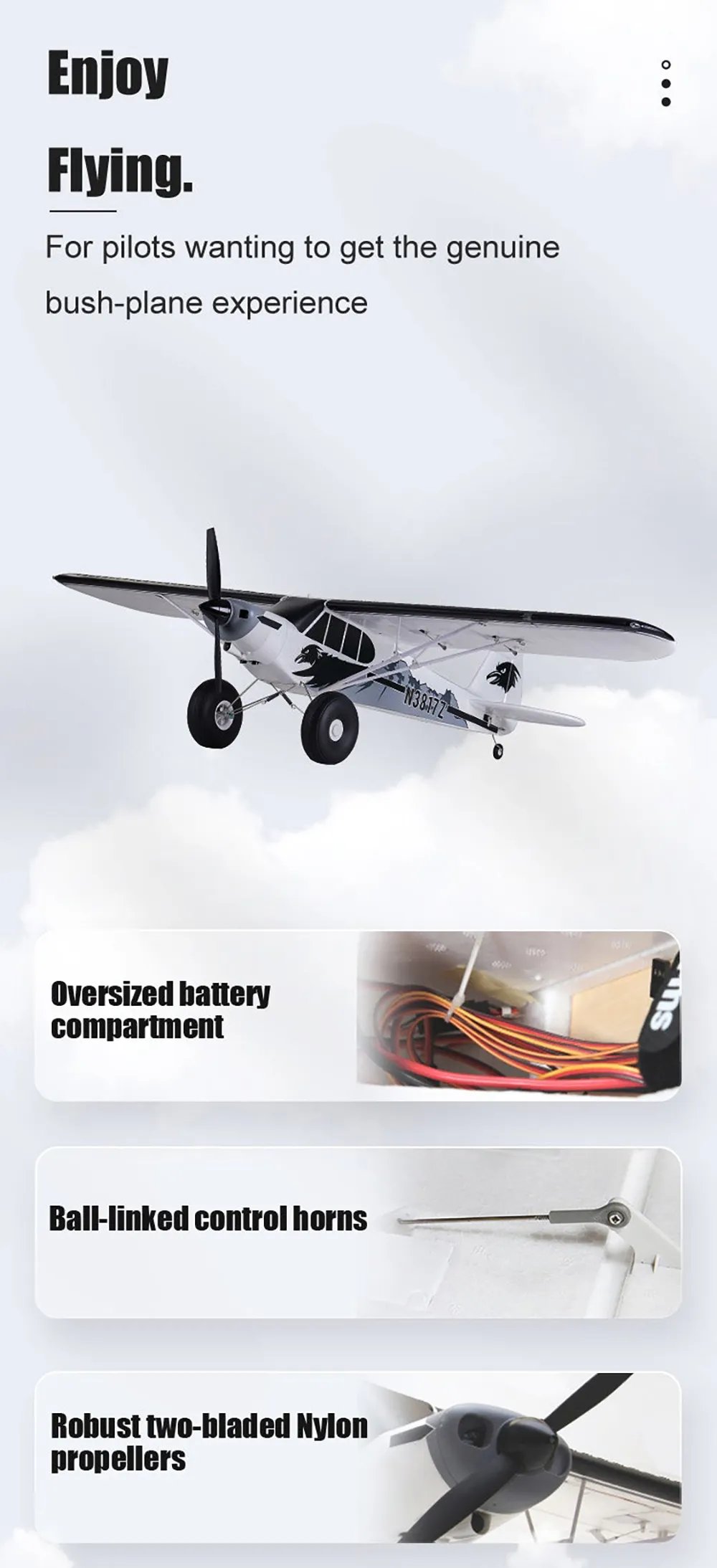 FMS 1300mm PA-18 Super Cub with Reflex V2 EPO RC Airplane PNP FMS 1300mm PA-18 Super Cub with Reflex V2 EPO RC Airplane PNP