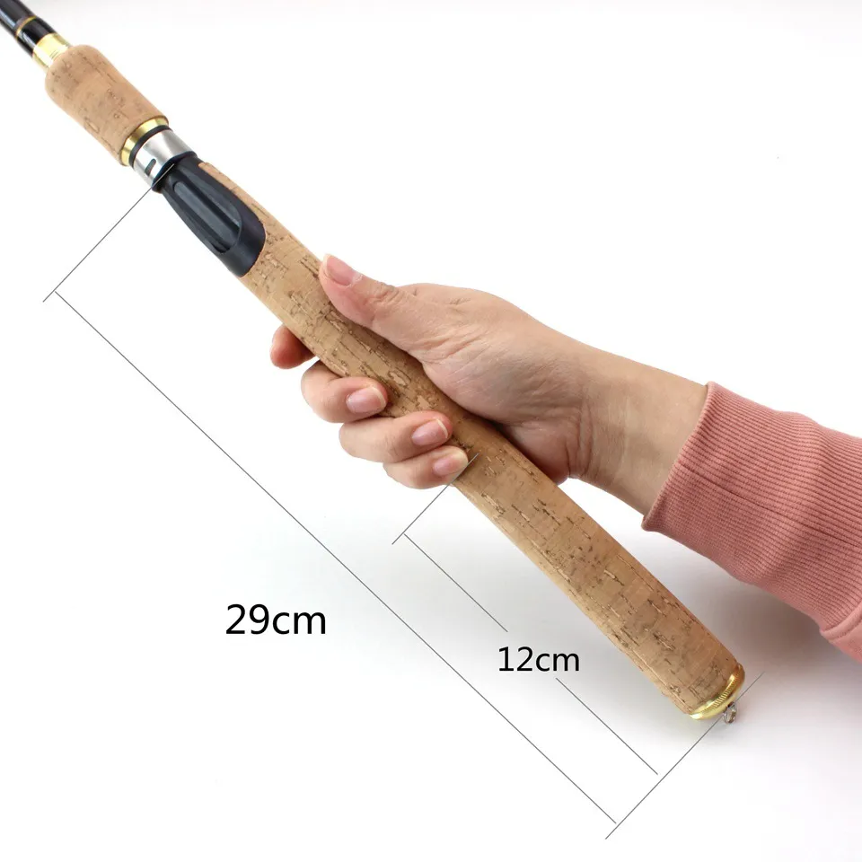 Ultra-short Telescopic Carbon Spinning Fishing Rod Portable Cork Handle Travel Fast Lure Fishing Rods for Spinning Reel
