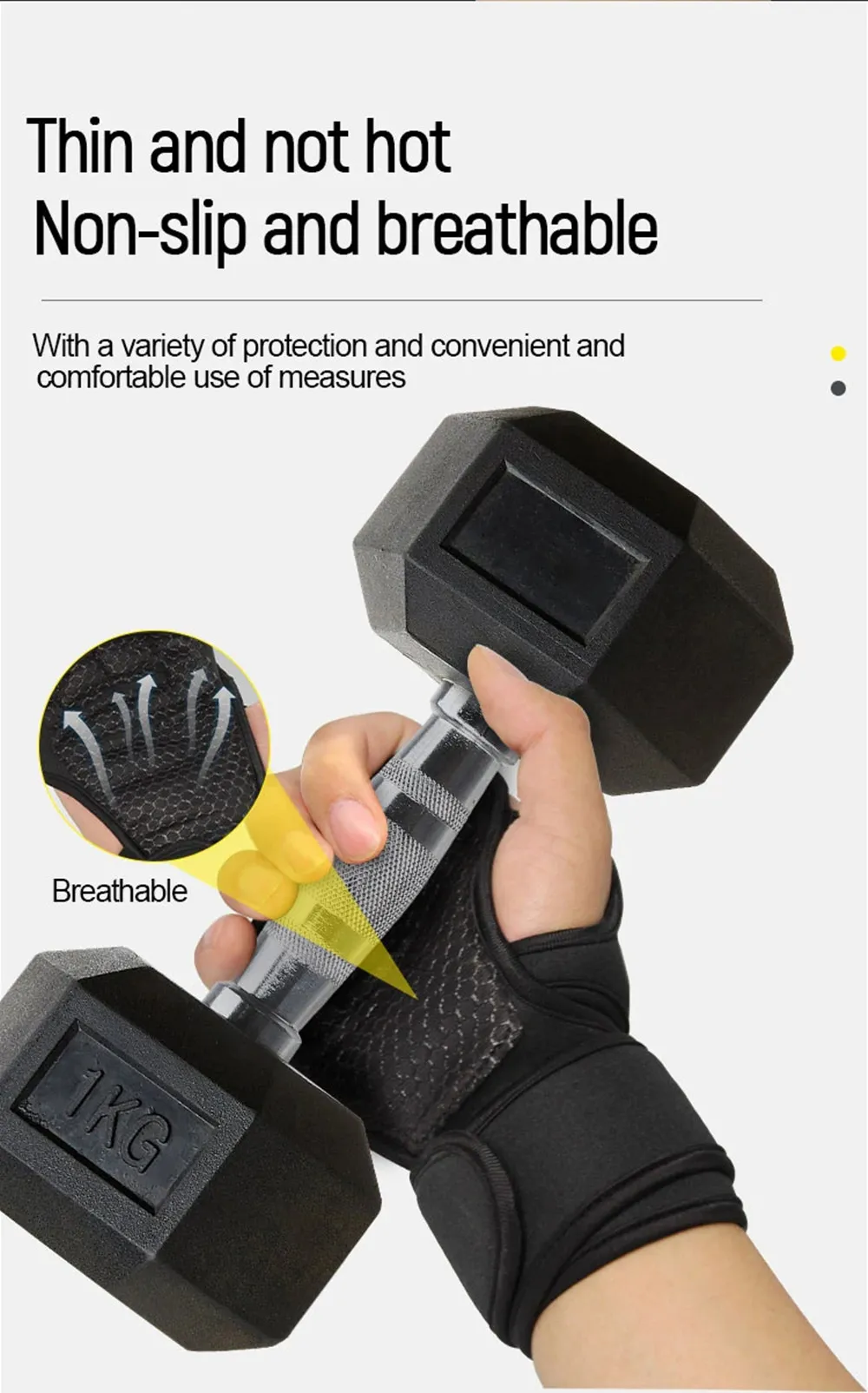 Weightlifting Protective Hand Gloves Full Palm Protection Non-slip For Cycling Pull-ups Dumbbell Bench Fitness Weightlifting Protective Hand Gloves Full Palm Protection Non-slip For Cycling Pull-ups Dumbbell Bench Fitness