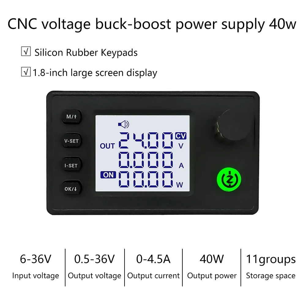 Convertitore Buck-Boost SK40/SK90 Modulo Step-Down CC CV con LCD e alimentatore stabilizzato a tensione regolabile