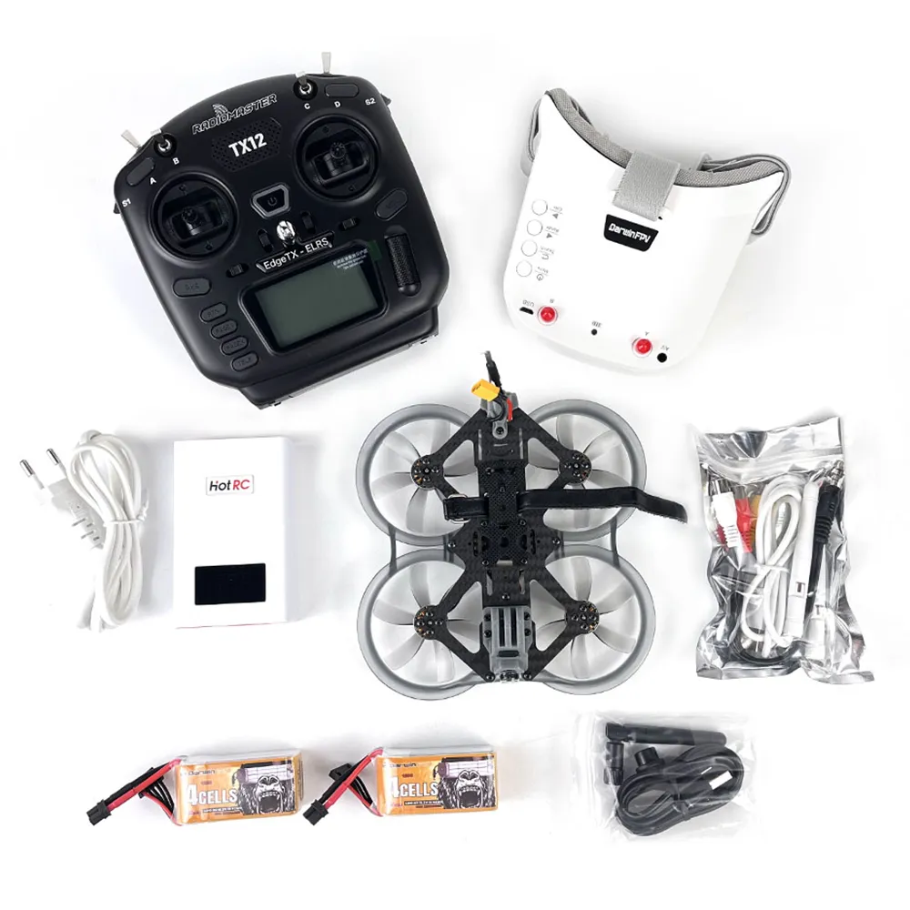 DarwinFPV CineApe 25 Analog 2.5Inch 4S Cinematic Whoop RC FPV Racing Drone RTF with RadioMaster TX12 Mark II Remote Controller FPV Goggles DarwinFPV CineApe 25 Analog 2.5Inch 4S Cinematic Whoop RC FPV Racing Drone RTF with RadioMaster TX12 Mark II Remote Controller FPV Goggles