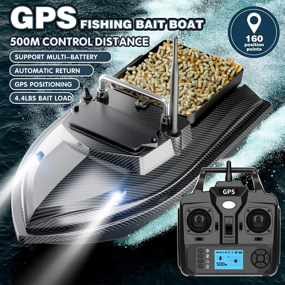 Flytec V060 RTR 2.4G GPS Fishing Bait RC Boat 500m Distance Intelligent Multi-fishing Ground 160 Anchor Point Automatic Return Fixed Point Baiting Dual Motors Toys Models Flytec V060 RTR 2.4G GPS Fishing Bait RC Boat 500m Distance Intelligent Multi-fishing Ground 160 Anchor Point Automatic Return Fixed Point Baiting Dual Motors Toys Models