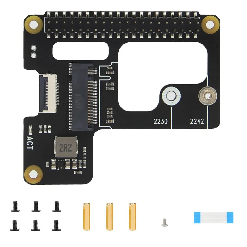 X1000 for Raspberry Pi 5 PCIe to M.2 NVMe SSD Adapter Board HAT X1000 2242 2230 X1000 for Raspberry Pi 5 PCIe to M.2 NVMe SSD Adapter Board HAT X1000 2242 2230