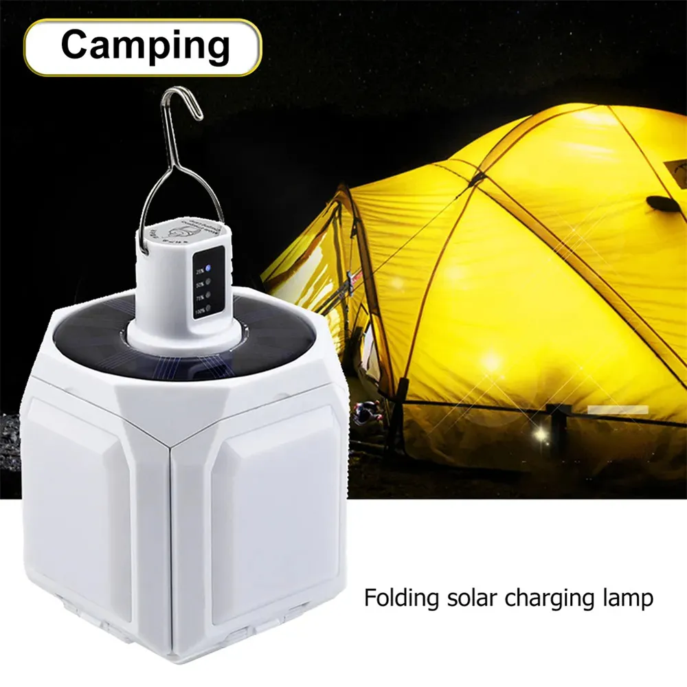 60LED Camping Light USB Rechargeable Bulb with Hook Multifunctional Outdoor Tent Emergency Hiking Portable Lanterns