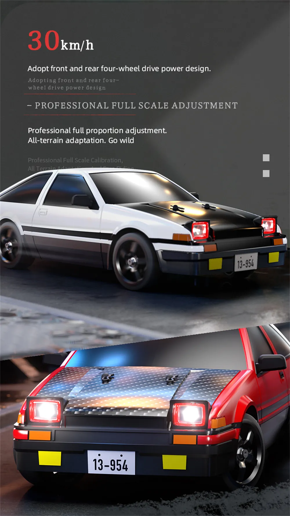 HB Toys RTR R1201/02/03/04 1/12 2.4G 4WD Drift AE86 RC Car Gyro Full Proportional LED Light High Speed Racing On-Road Vehicles Models Toys HB Toys RTR R1201/02/03/04 1/12 2.4G 4WD Drift AE86 RC Car Gyro Full Proportional LED Light High Speed Racing On-Road Vehicles Models Toys