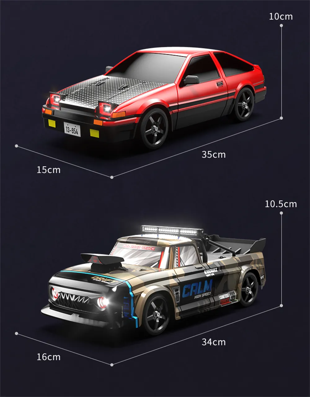 HB Toys RTR R1201/02/03/04 1/12 2.4G 4WD Drift AE86 RC Car Gyro Full Proportional LED Light High Speed Racing On-Road Vehicles Models Toys HB Toys RTR R1201/02/03/04 1/12 2.4G 4WD Drift AE86 RC Car Gyro Full Proportional LED Light High Speed Racing On-Road Vehicles Models Toys