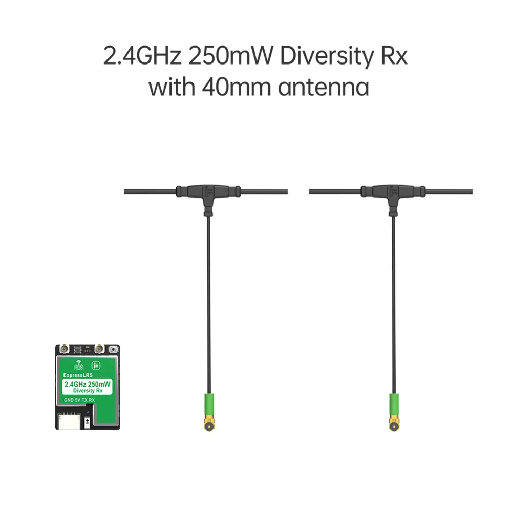 iFlight ELRS 2.4GHz/915MHz 250mW/500mW Dual-Antenna True Diversity RX Receiver for FPV RC Racer Drone iFlight ELRS 2.4GHz/915MHz 250mW/500mW Dual-Antenna True Diversity RX Receiver for FPV RC Racer Drone