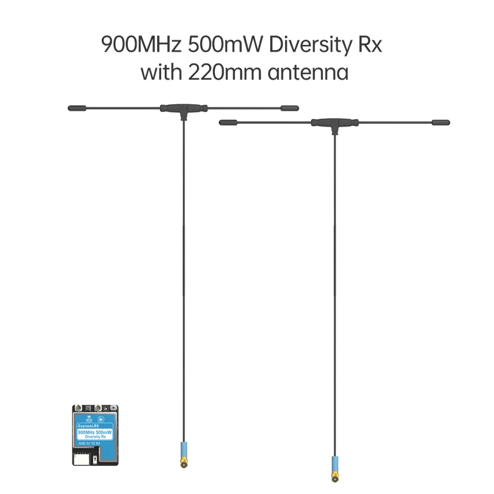 iFlight ELRS 2.4GHz/915MHz 250mW/500mW Dual-Antenna True Diversity RX Receiver for FPV RC Racer Drone iFlight ELRS 2.4GHz/915MHz 250mW/500mW Dual-Antenna True Diversity RX Receiver for FPV RC Racer Drone