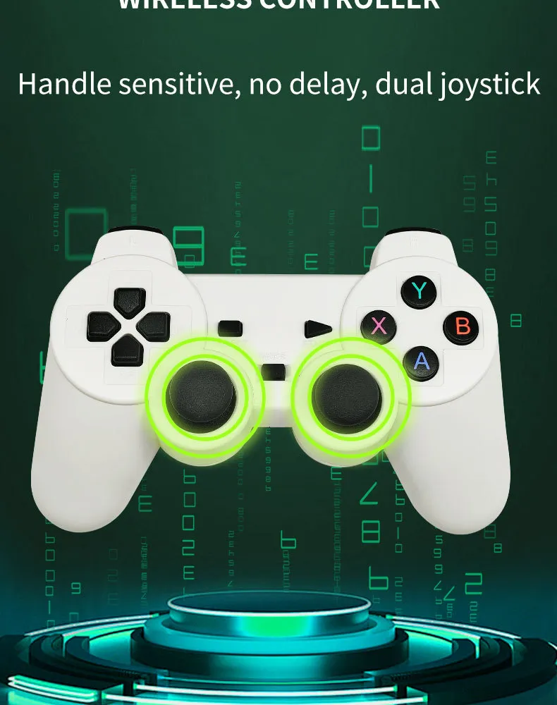 X7 Magic TV Game Console Linux Portable Video Game box Console 2.4G Wireless Tv Stick Retro For PSP Family 4K 64+256G 12000 GAMES With bracket