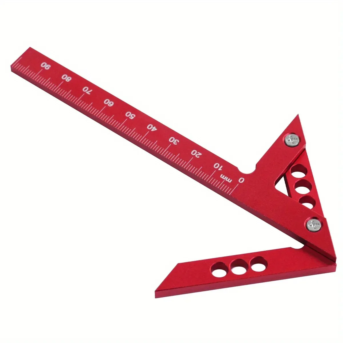 Aluminum Model Center Finder Woodworking Square 45/90 Degree Metric Right Angle Line Gauge Enduring Scribe Carpenter Ruler Wood Measuring Tool