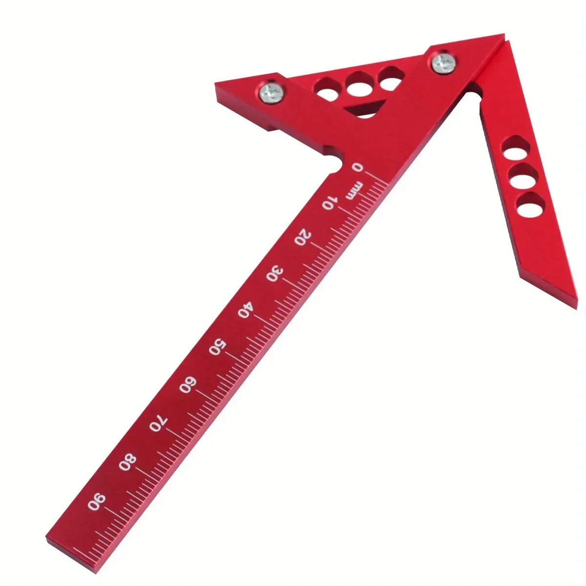 Aluminum Model Center Finder Woodworking Square 45/90 Degree Metric Right Angle Line Gauge Enduring Scribe Carpenter Ruler Wood Measuring Tool