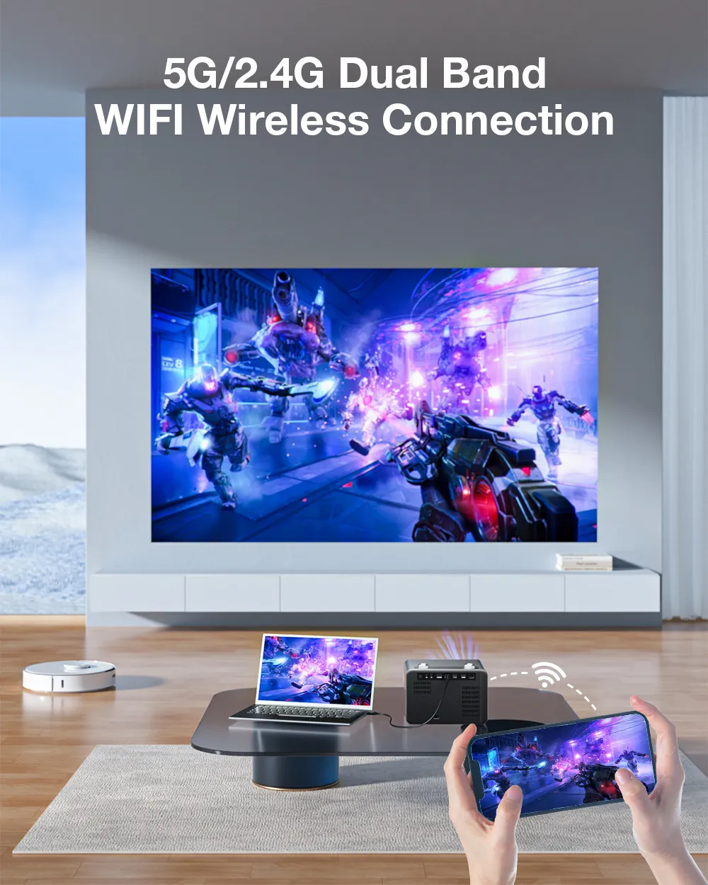 BlitzWolf® BW-V7 Android 4K Projector 850 ANSI Lumens Auto Focus Auto Keystone Correction Native 1080P Android 9.0 OS Bluetooth5.0 Home Theater Outdoor Movie BlitzWolf® BW-V7 Android 4K Projector 850 ANSI Lumens Auto Focus Auto Keystone Correction Native 1080P Android 9.0 OS Bluetooth5.0 Home Theater Outdoor Movie