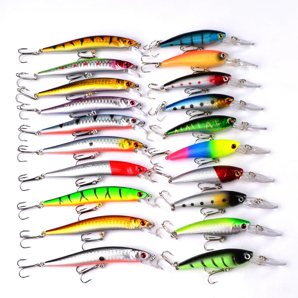 20PCS Fishing Lure Set 9-10cm Artificial Carp Fishing Lures Kit 20PCS Fishing Lure Set 9-10cm Artificial Carp Fishing Lures Kit
