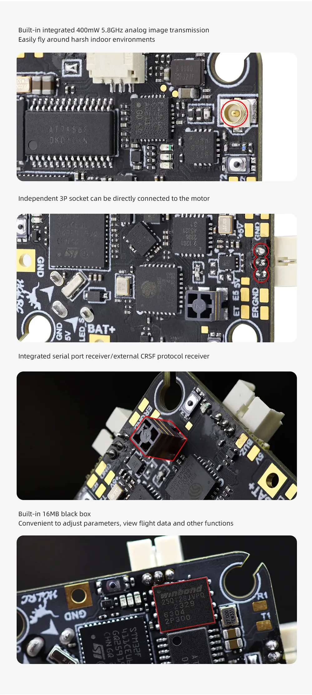 25.5x25.5mm HGLRC SPECTER F411 12A AIO F4 Flight Controlle 4In1 ESC UART ELRS 2.4G Receiver for Whoop Toothpick FPV Racing Drone 25.5x25.5mm HGLRC SPECTER F411 12A AIO F4 Flight Controlle 4In1 ESC UART ELRS 2.4G Receiver for Whoop Toothpick FPV Racing Drone