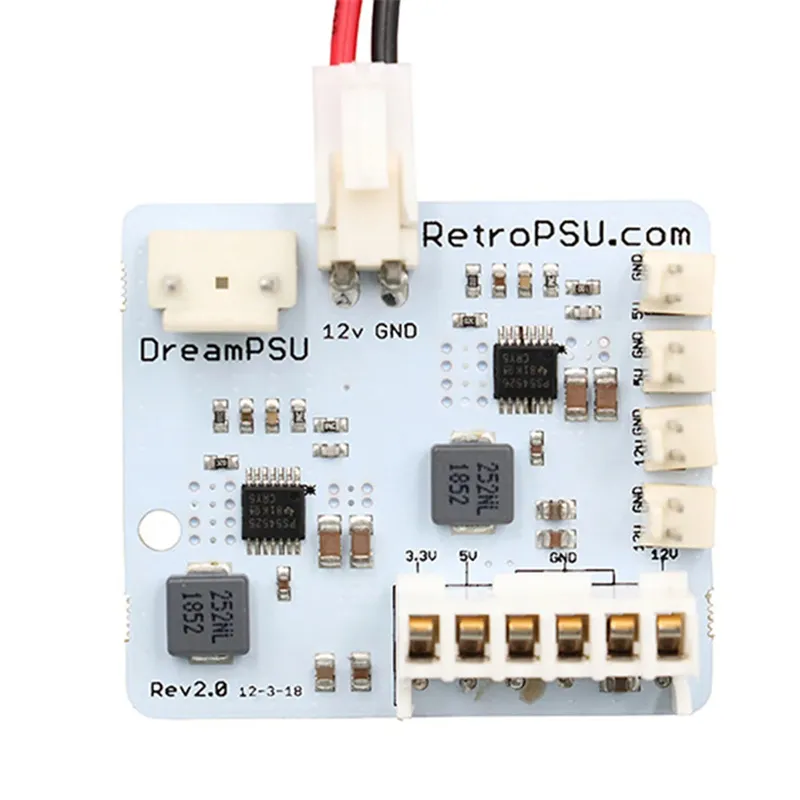 Rev2.0 Dream PSU 12V Power Supply Board + Power Plug Adapter for SEGA DreamCast Game Console Replacement Parts for Dream PSU