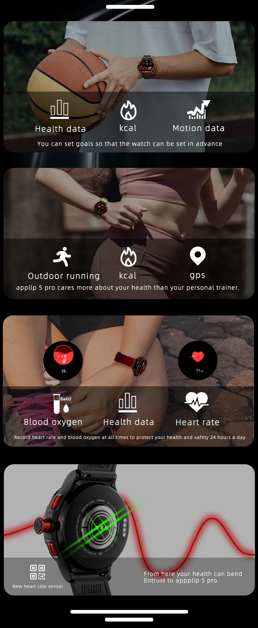 LOKMAT APPLLP 5 PRO Android 4G 1.43 inch HD 400*400 pixels 120 Rotating Camera Wifi Call Wacth Heart Rate Monitor Smart Watch Phone
