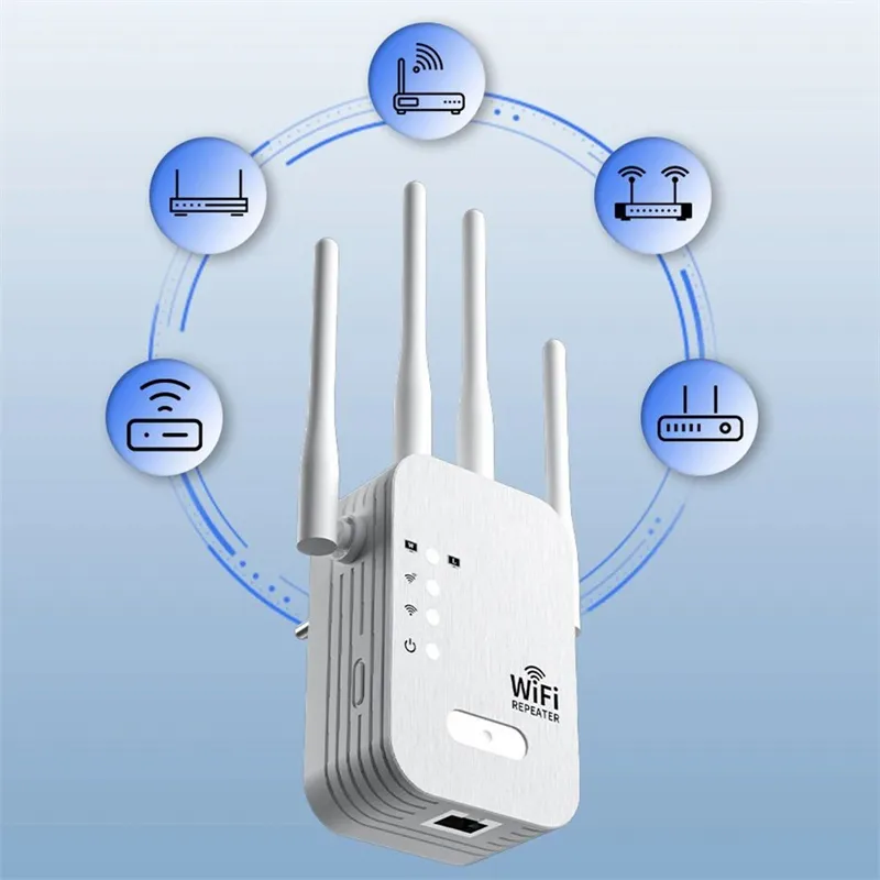 1200Mbps WiFi Repeater Wireless WIFI Extender 5G 2.4G Dual-band Network Amplifier Long Range Signal Booster