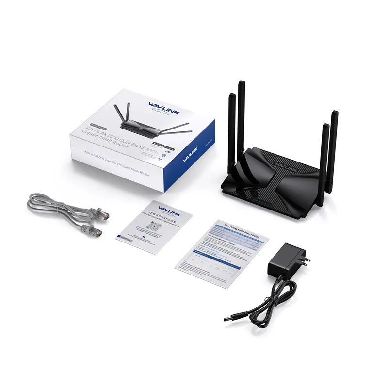 Wavlink MIGHTY EX1 AX3000 WiFi 6 Router Gigabit 2.4G&5G Dual Band Wireless Speed 2976Mbps Router with 4 Antennas