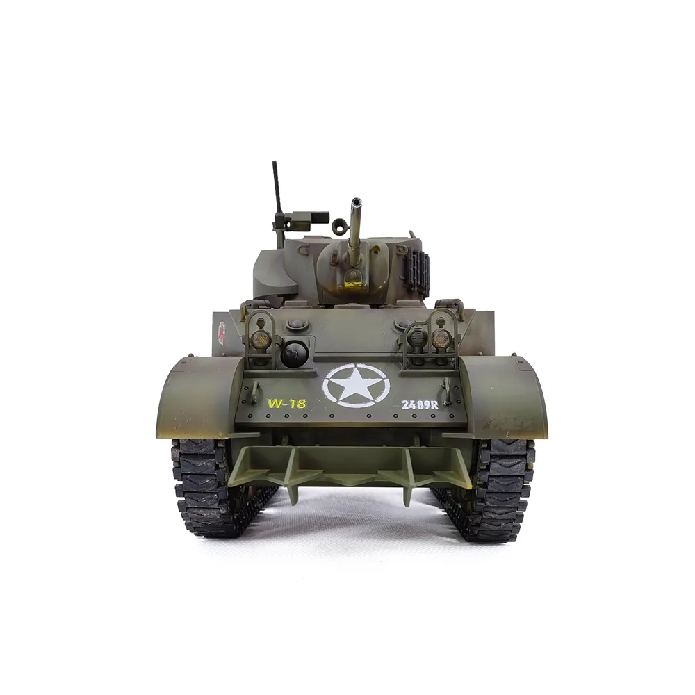 COOLBANK M5A1 1/16 2.4G RC Tank Sound Recoil Shooting Simulated Vehicles Models RTR Toys
