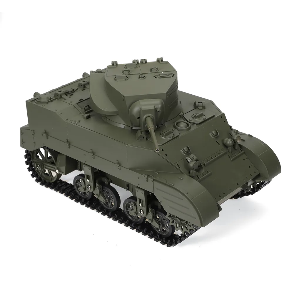 COOLBANK M5A1 1/16 2.4G RC Tank Sound Recoil Shooting Simulated Vehicles Models RTR Toys