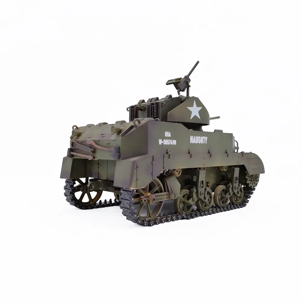 COOLBANK M5A1 1/16 2.4G RC Tank Sound Recoil Shooting Simulated Vehicles Models RTR Toys