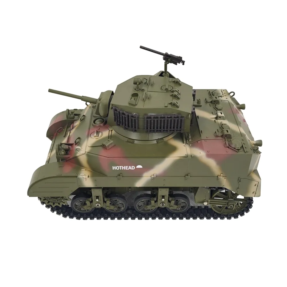 COOLBANK M5A1 1/16 2.4G RC Tank Sound Recoil Shooting Simulated Vehicles Models RTR Toys