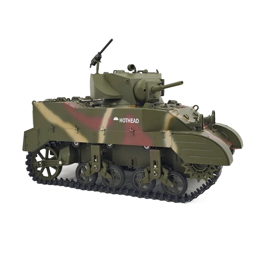 COOLBANK M5A1 1/16 2.4G RC Tank Sound Recoil Shooting Simulated Vehicles Models RTR Toys