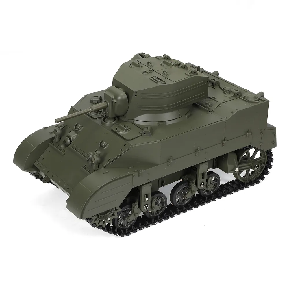 COOLBANK M5A1 1/16 2.4G RC Tank Sound Recoil Shooting Simulated Vehicles Models RTR Toys