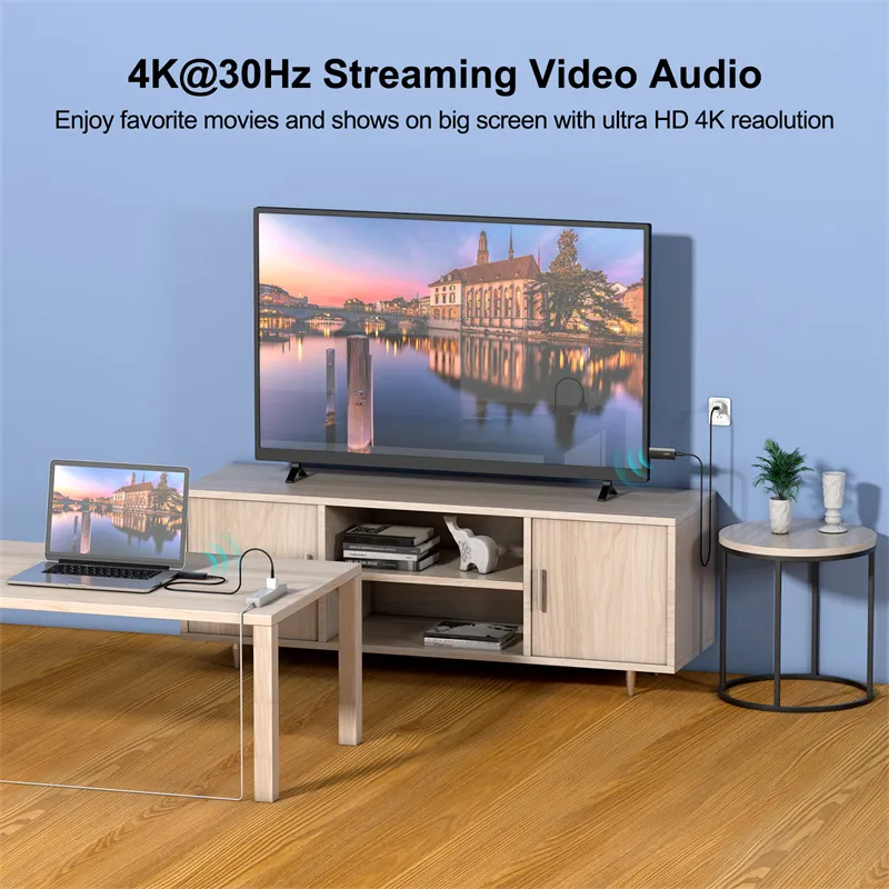 EDUP 4K HD Transmitter Receiver Kit Wireless Extender Display Dongle Adapter Plug and Play for PS4 TV Laptop Projector Monitor