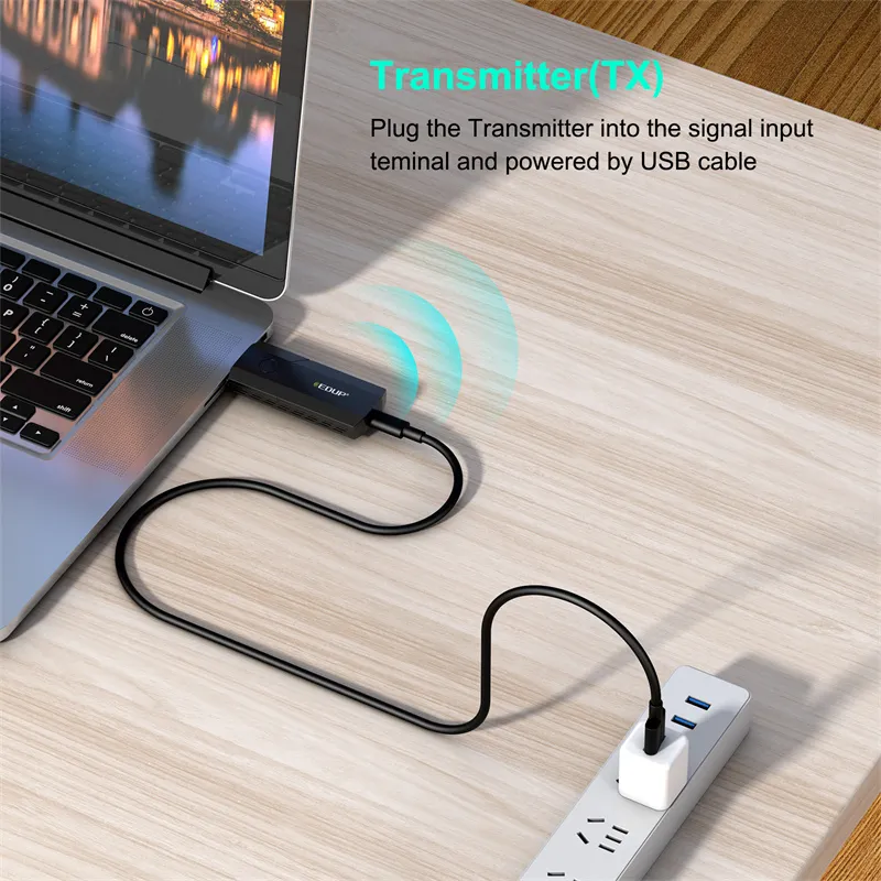 EDUP 4K HD Transmitter Receiver Kit Wireless Extender Display Dongle Adapter Plug and Play for PS4 TV Laptop Projector Monitor