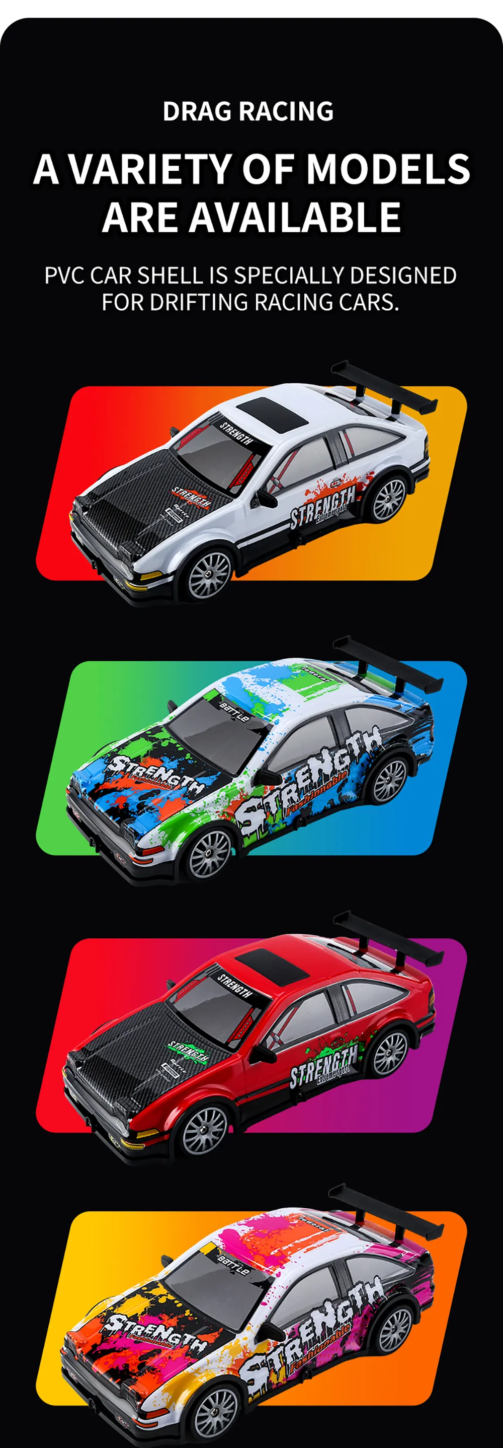 YL-102 YL-103 1/20 2.4G 4WD Drift RC Car On-Road Racing LED Light Vehicles Models RTR Toys Kids Childrens Gift