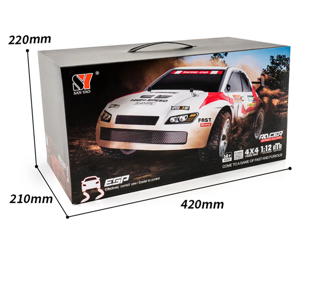 SY SY1201 1/12 2.4G 4WD EVO RC Car w/ Gyro Drift Rally Vehicle Models Full Proportional Control
