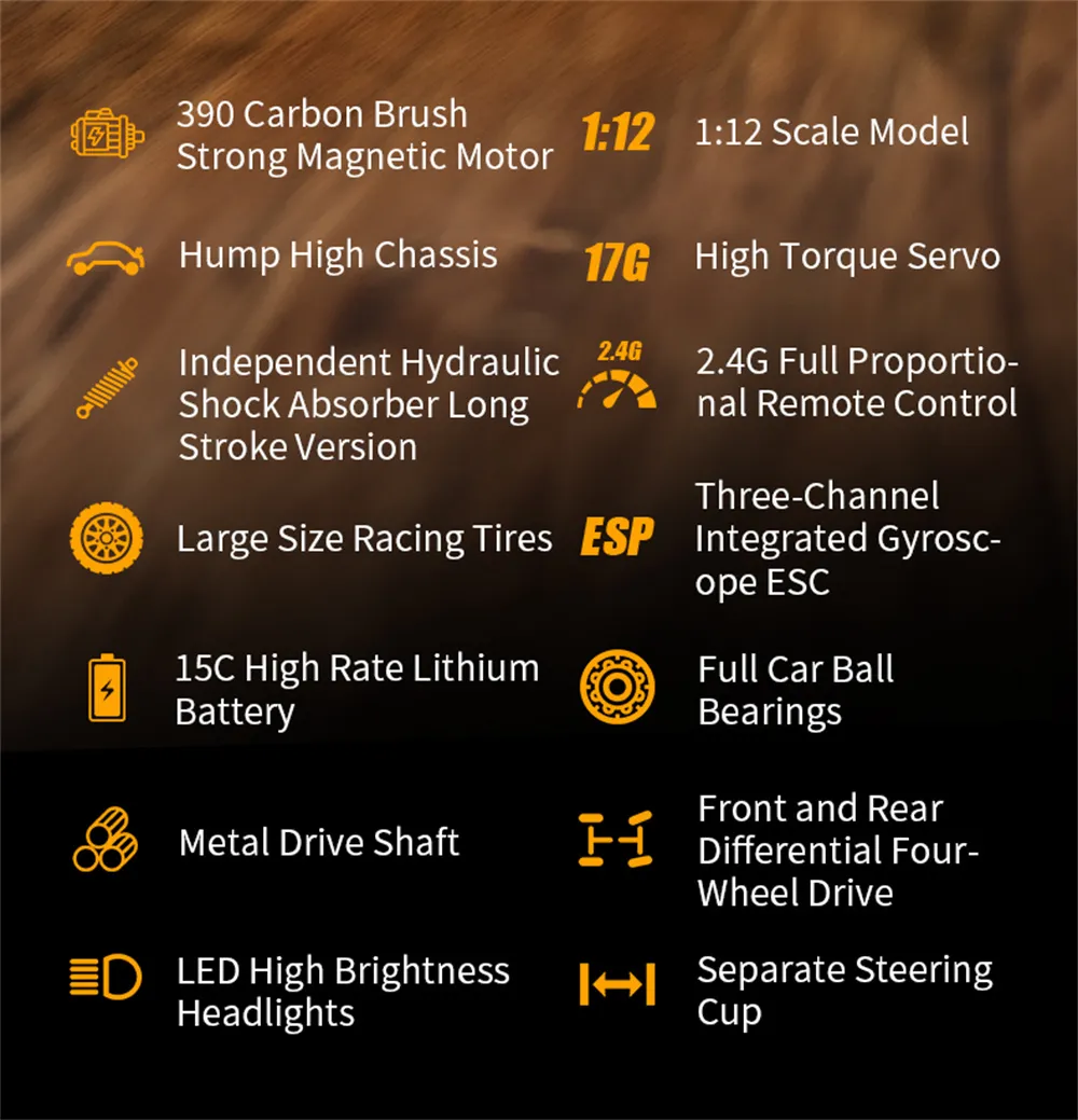 SY SY1201 1/12 2.4G 4WD EVO RC Car w/ Gyro Drift Rally Vehicle Models Full Proportional Control