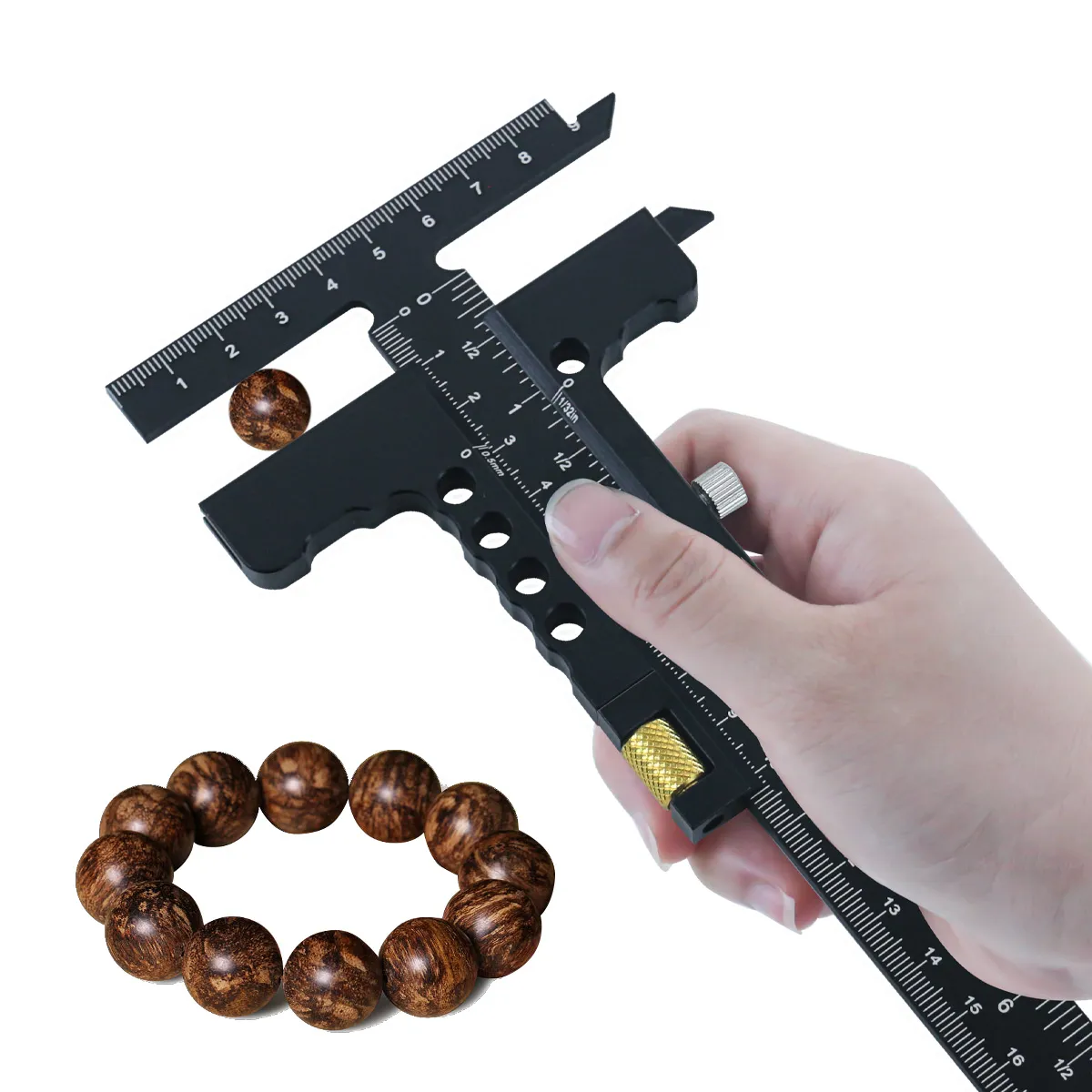 Premium Sliding Marking Gauge Aluminum Alloy Scribing Measuring Tool with Precision Depth Gauge And T-Square Ruler Premium Sliding Marking Gauge Aluminum Alloy Scribing Measuring Tool with Precision Depth Gauge And T-Square Ruler