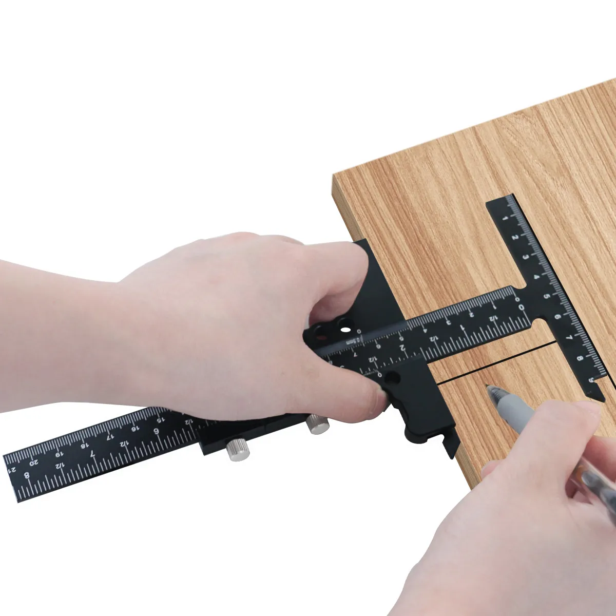 Premium Sliding Marking Gauge Aluminum Alloy Scribing Measuring Tool with Precision Depth Gauge And T-Square Ruler Premium Sliding Marking Gauge Aluminum Alloy Scribing Measuring Tool with Precision Depth Gauge And T-Square Ruler