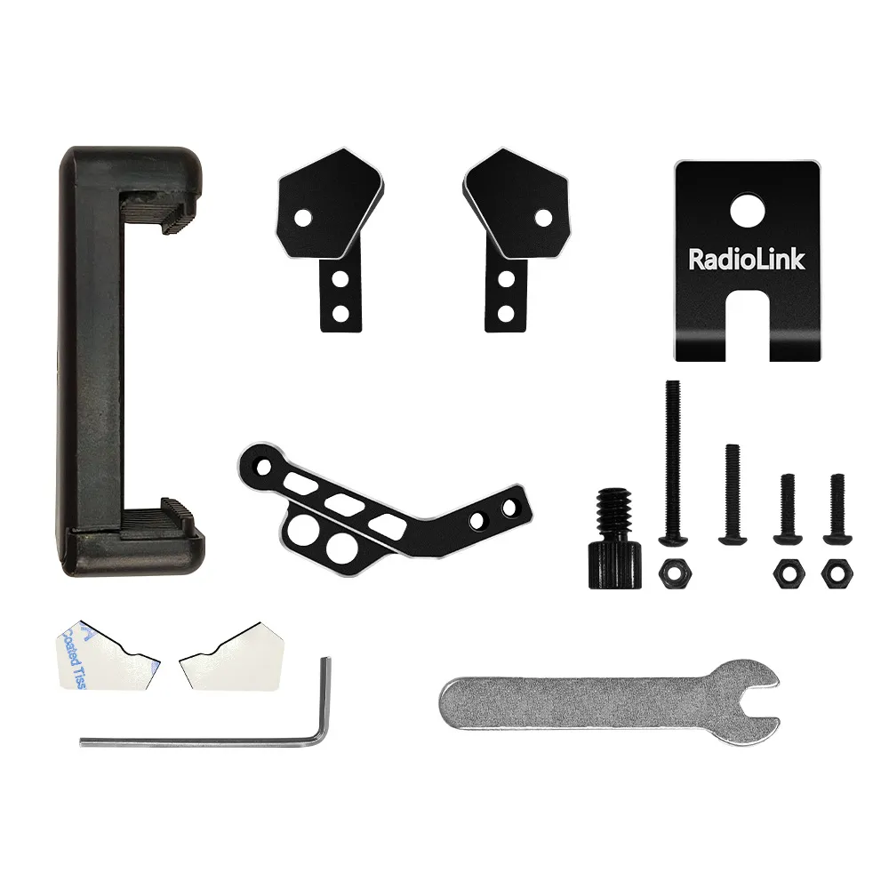 Radiolink RC8X Transmitter Holder Mount Monitor Display Phone Bracket CNC Aluminum Alloy Bracket for RC8X Remote Controller Radiolink RC8X Transmitter Holder Mount Monitor Display Phone Bracket CNC Aluminum Alloy Bracket for RC8X Remote Controller